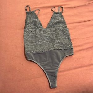 gray bodysuit urban outfitters size small
